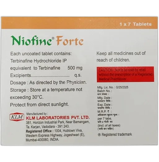 niofine forte tablet 7's